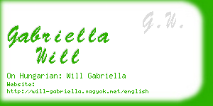 gabriella will business card